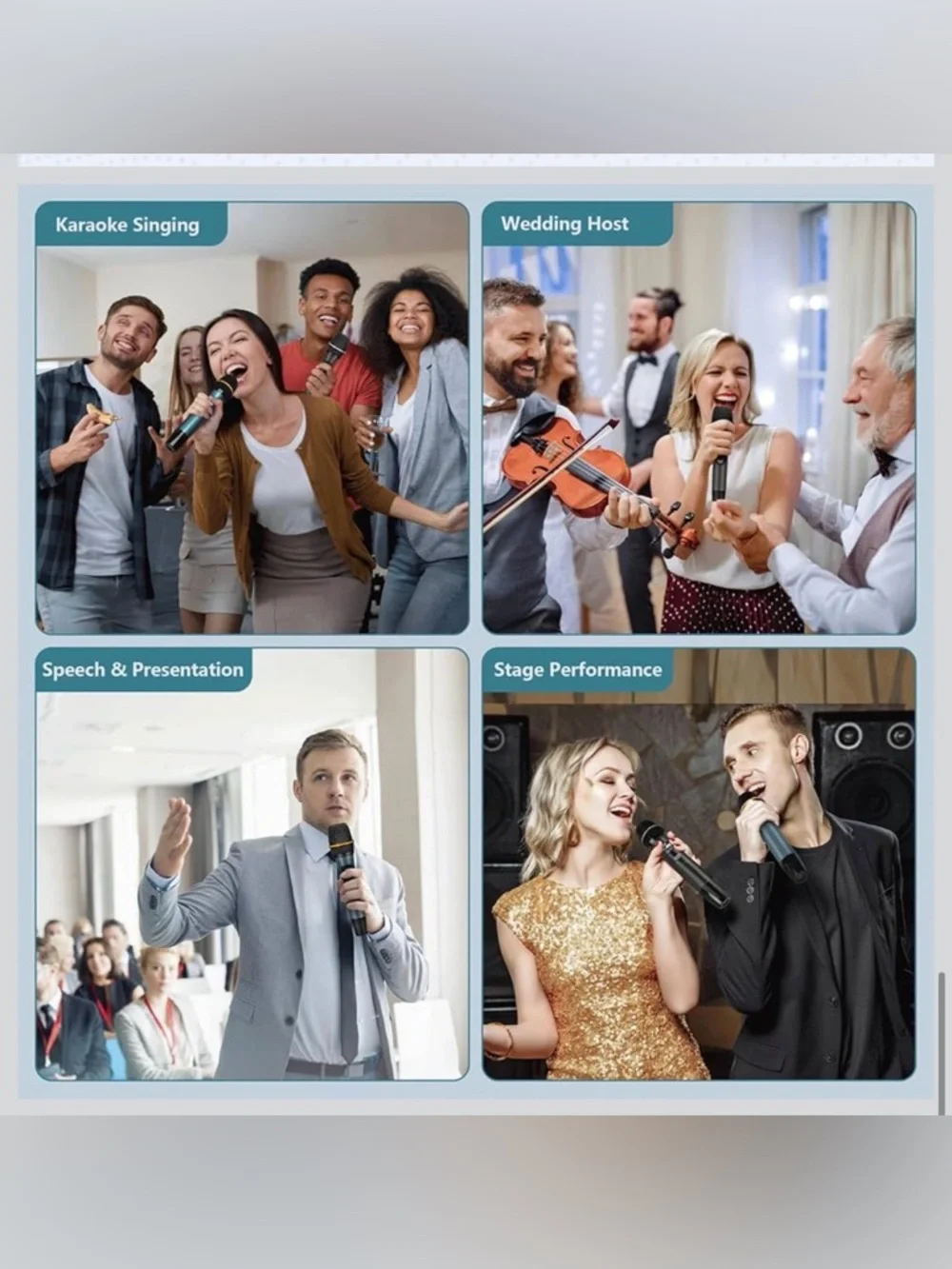 Wireless UHF Handheld Microphone Dual Pack - Black